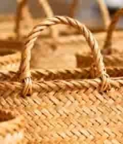  手工编织草编手提篮2137#横屏 	 
