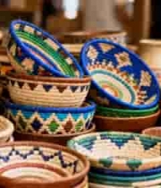  市集手工编织碗碟2129#横屏 	 