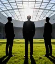  商务团队剪影行走2018#横屏 	 