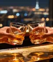  商务人士碰杯交流1999#横屏 	 