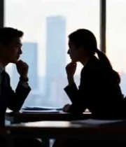  商务人士会议剪影1992#横屏 	 