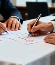  商务签约仪式 正式签约1985#横屏 	 