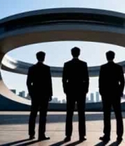  商务精英城市剪影1969#横屏 	 