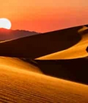  沙漠日落金色沙丘延时1915#横屏 	 -