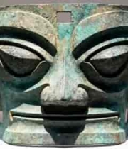  三星堆青铜纵目面具1887#横屏 	 