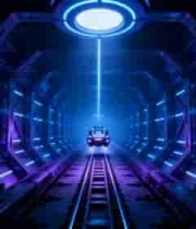  赛博朋克隧道穿行1873#横屏 	 