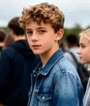  人群中的少年少女1835#横屏 	 