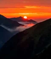  群山日出壮丽景色1814#横屏 	 