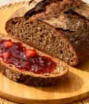  全麦面包配草莓酱特写1806#横屏 	 