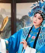  青衣执扇戏曲表演1757#横屏 