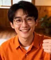  青年男子微笑竖大拇指1743#横屏 	 