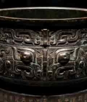  青铜鼎文物特写1746#横屏 	 