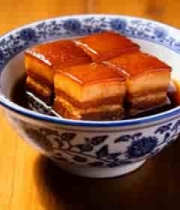  青花瓷碗里的东坡肉1739#横屏 	 