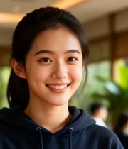  青春女生微笑特写1727#横屏 	 