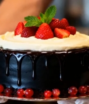  巧克力草莓蛋糕展示1717#横屏 	 