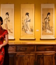  旗袍女子艺术照1705#横屏 	 