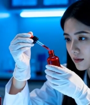  女研究员实验操作特写1672#横屏 	 