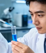  男研究员实验室移液操作1625#横屏 	 