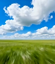  蓝天白云绿草地1413#横屏 	 