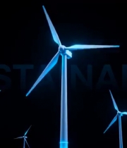  蓝色发光风车动画1388#横屏 	 