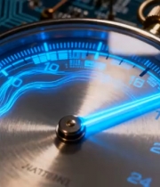  蓝色发光仪表盘特写1390#横屏 	 