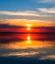  绝美海上日落延时1284#横屏 	 