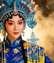  京剧青衣蓝袍写真1238#横屏 	 