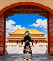  京剧人物故宫红门1240#横屏 	 