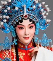  京剧花旦传统戏曲人像1220#横屏 	 
