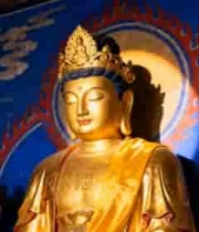  金色佛像特写镜头1148#横屏 	 -