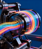 机械运转中的彩色光束1030#横屏 