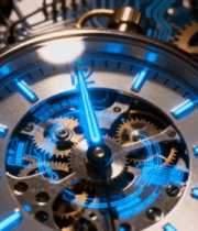 机械齿轮钟表特写1026#横屏 