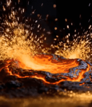 火山喷发岩浆四溅1013#横屏 