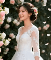 婚纱玫瑰园人像1007#横屏 