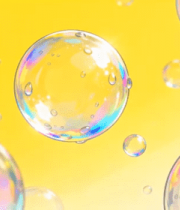 黄色背景透明泡泡动画987#横屏 