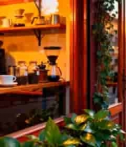  街角咖啡馆暖光夜景1103#横屏 	 