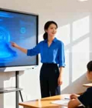  教师使用智能大屏授课1099#横屏 	 