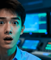 监控室操作员惊恐表情1059#横屏 