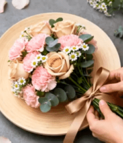 花艺师包扎鲜花束968#横屏 