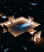 航拍古建筑夜景813#横屏 