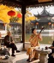 古亭琵琶 秋日江南698#横屏 