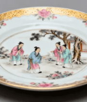 古风人物瓷盘摆件666#横屏 