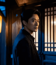 古风夜灯下的沉思男子671#横屏 