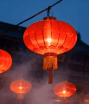 古风红灯笼夜景658#横屏 