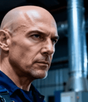 工厂男工严肃特写609#横屏 