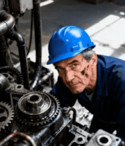 工厂工人检修机械588#横屏 