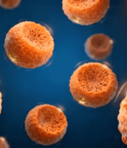 橙色球体蓝色背景循环动画293#横屏 