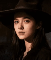 戴帽子的女孩377#横屏 