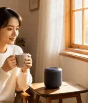 窗边喝咖啡的女生336#横屏 