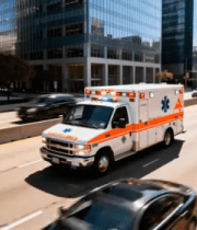 城市救护车紧急行驶249#横屏 